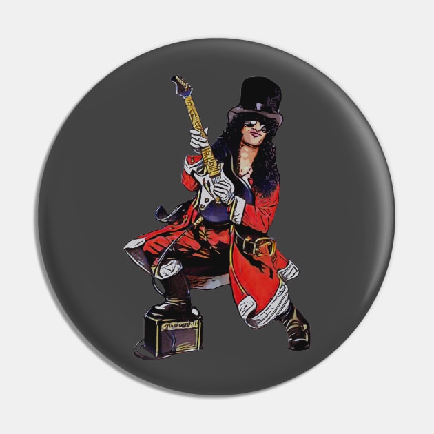 Christmas Rockstar Pin by BigTexFunkadelic