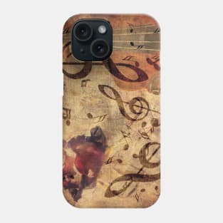 Old violin and rose Phone Case