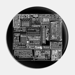 Synthesizer and Drum machine Square Collection Pin