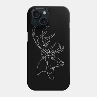 Deer Elk Minimalist One Line Drawing Minimal Outdoors Wildlife Phone Case