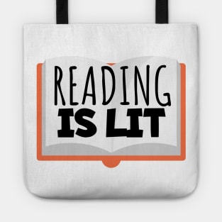 Bookworm reading is lit Tote