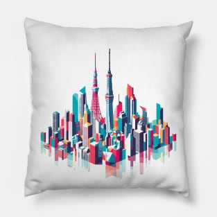 Skyline Tokyo Pillow