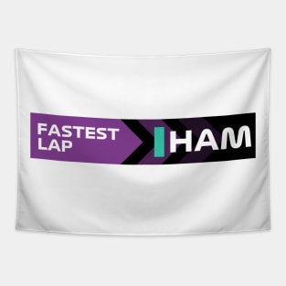 Lewis Hamilton Fastest Lap F1 Tapestry