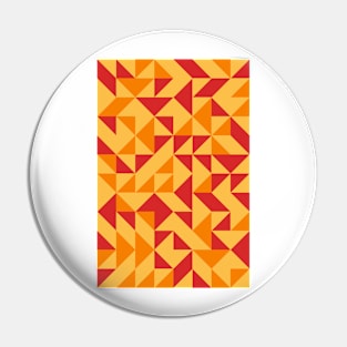 Fire Colored Geometric Pattern - Triangle #1 Pin