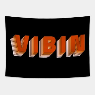 VIBIN warm colours red-orange design Tapestry