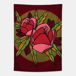 Art Deco roses Tapestry