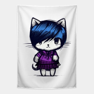 Emo Kitty Tapestry