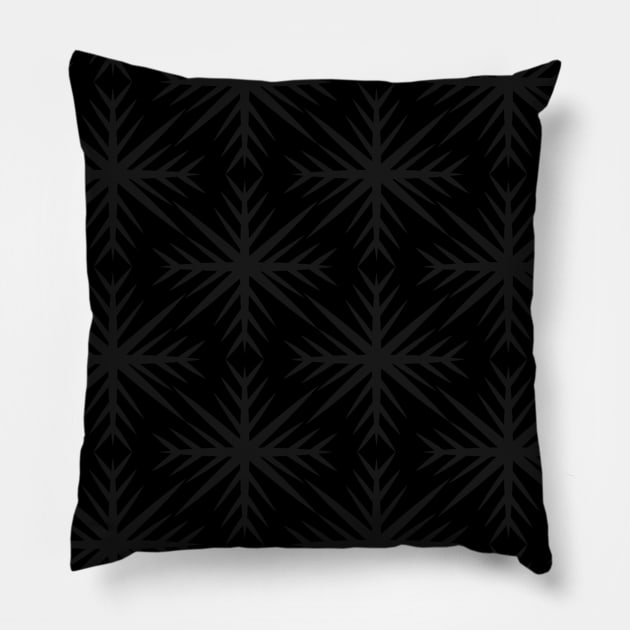 black spikes pattern design Pillow by Spinkly