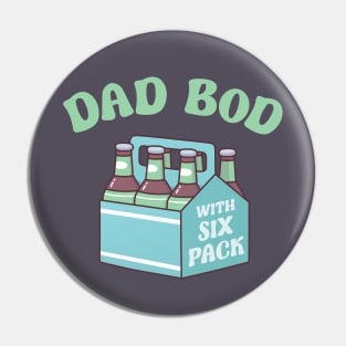 Funny Dad Bod With Six Pack Beer Pin