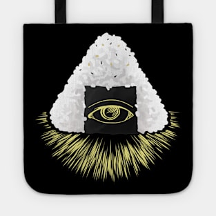 Sushi Onigiri Illuminati Eye Funny Tote