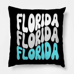 Retro Florida Usa State Pillow