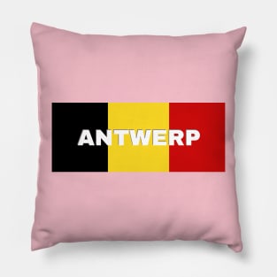 Antwerp City in Belgian Flag Pillow