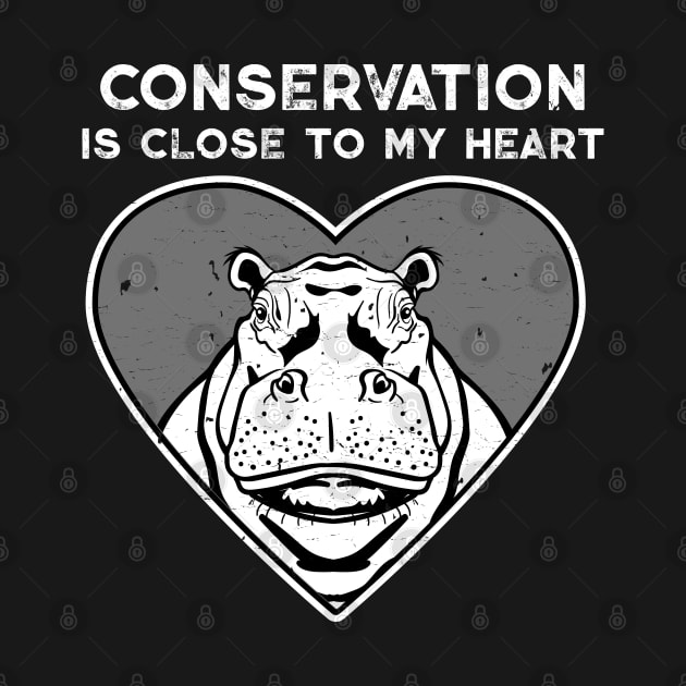 Hippo Conservation Heart by Peppermint Narwhal