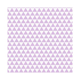 Lavender Purple Geometric Triangle Pattern Abstract Minimal Aesthetic T-Shirt