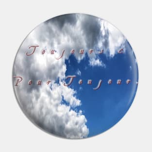 Scenic sky and clouds photography with French text Pin