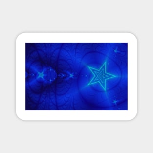 Blue Starry Background Pattern Magnet