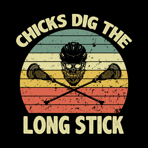 Chicks Dig The Long Stick Lacrosse Vintage by NatalitaJK
