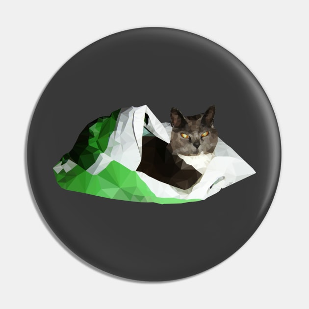 Cat in a bag Pin by Miebk