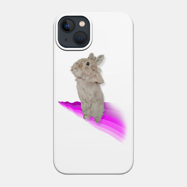 Begging lionhead bunny painting - Rabbit - Phone Case