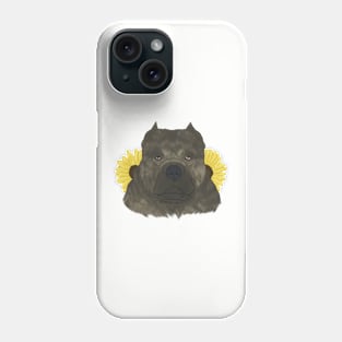 Brindle American Bully with Sunflowers Phone Case