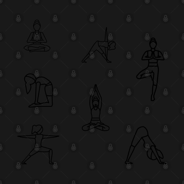 Yoga Poses Sticker Pack by stickersbyjori