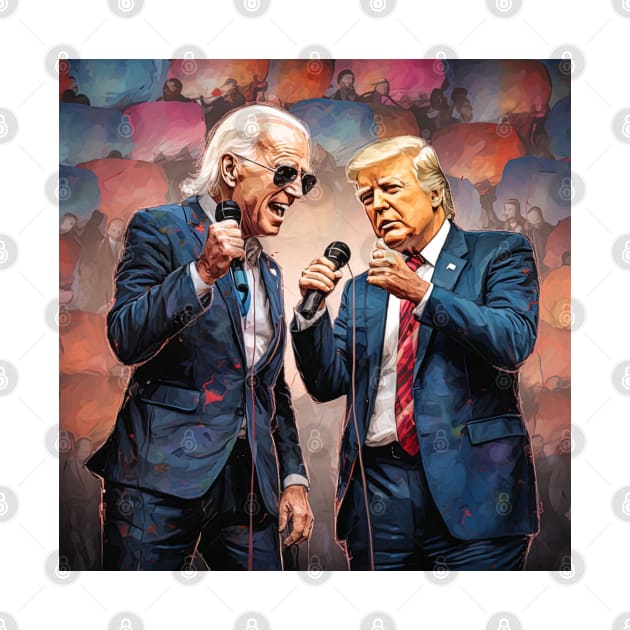 Trump vs Biden - Tshirt Design by Maverick Media