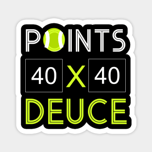 Points Deuce Tennis Gift Magnet