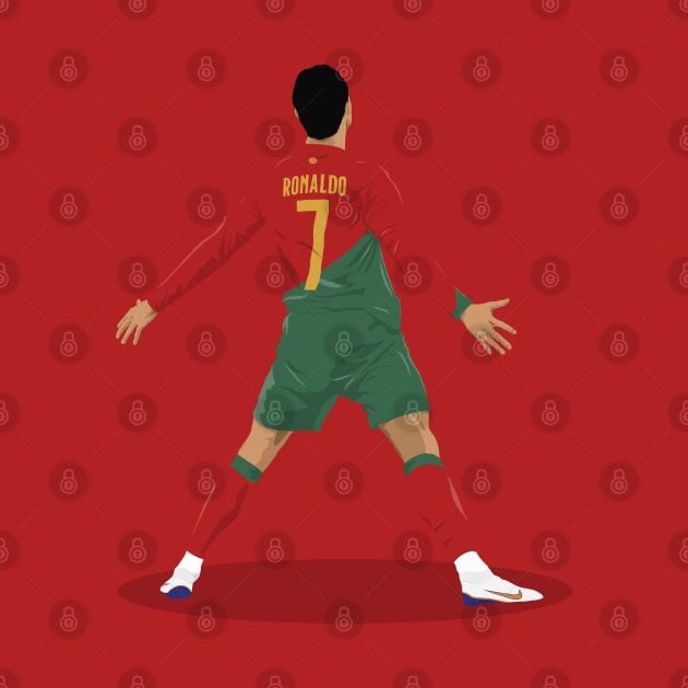 Cristiano Ronaldo Siu Celebration by Footie Prints