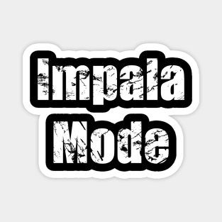 Distressed Impala Mode Text Magnet