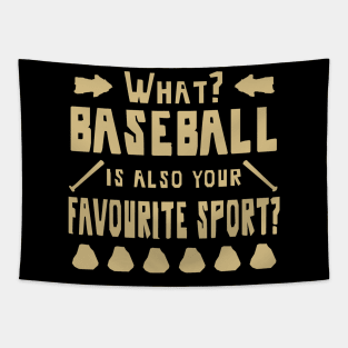 Baseball Bat Pitcher Baseman Saying Tapestry