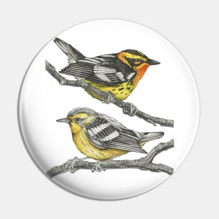 Blackburnian Warbler Pin