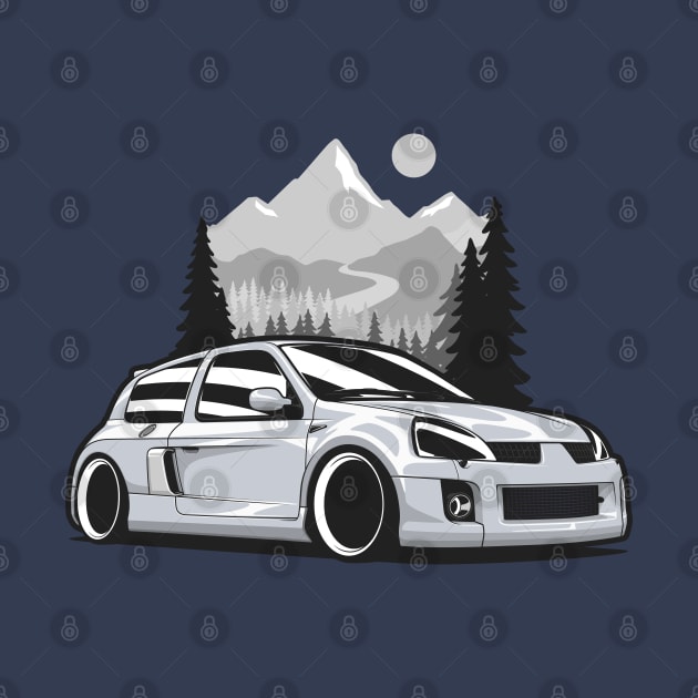 Silver Clio V6 Sport by KaroCars