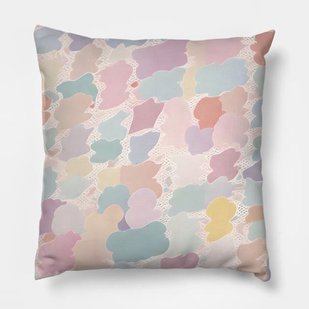 Pastel Colors Pillow by Anik Arts