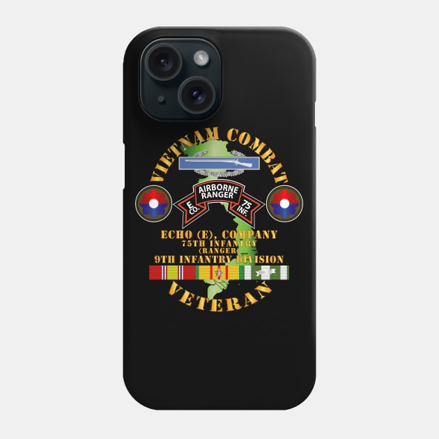 Vietnam Combat Vet - E Co 75th Infantry (Ranger) - 9th ID SSI Phone Case by twix123844