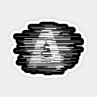 Distorted Letter A Design Magnet