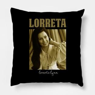 loretta lynn vintage Pillow