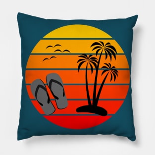 Summer Fun With Flip Flops Pillow