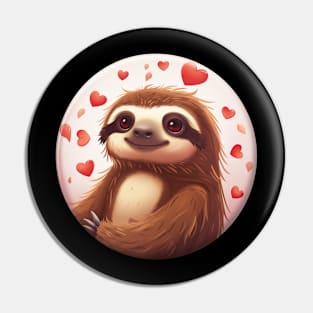 Sloth Love Design Pin