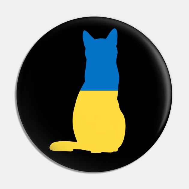 Ukraine Cat Flag Pin by Wickedcartoons