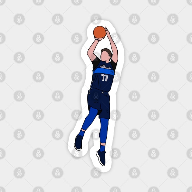 Luka Doncic Fadeaway Magnet by rattraptees