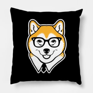 Shiba Inu Hipster Dog Lover Retro Pillow