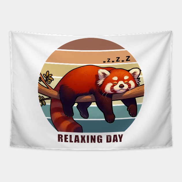 Sleeping Red Panda Tapestry by MasutaroOracle