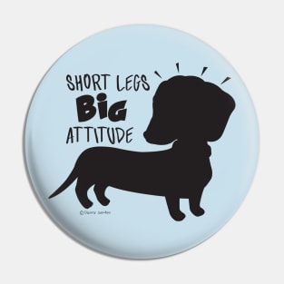 cute  and funny Doxie Dachshund Silhouette doxie mom and dad  gift Pin