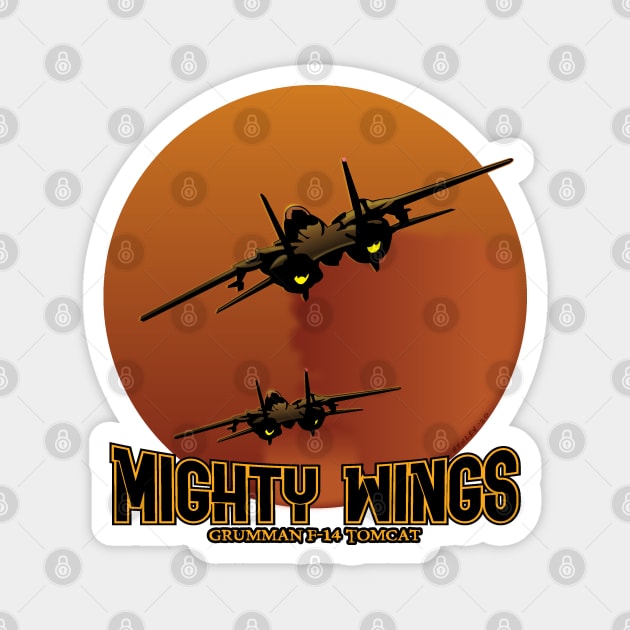 Mighty Wings   -F14 Magnet by Illustratorator