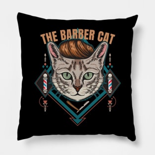 The Barber Cat Pillow