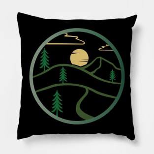 Nature, hills and mountains Pillow