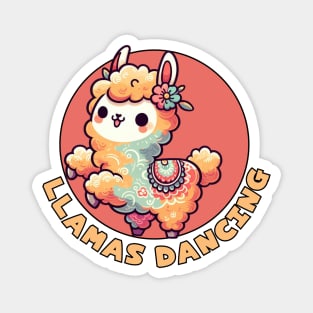 Dancing Llama Magnet