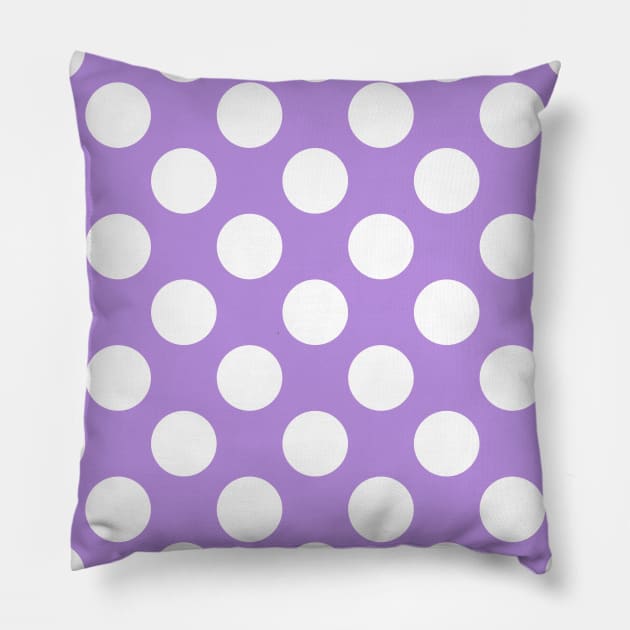 Purple Polka Dots, Polka Dot Pattern, Dots, Dotted Pillow by Jelena Dunčević