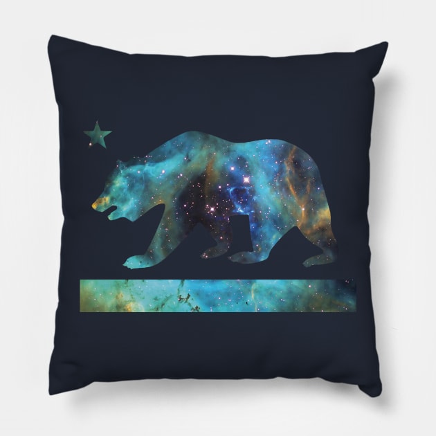 California Bear Flag (deep space design) Pillow by robotface