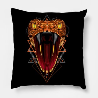 snake head angry Pillow